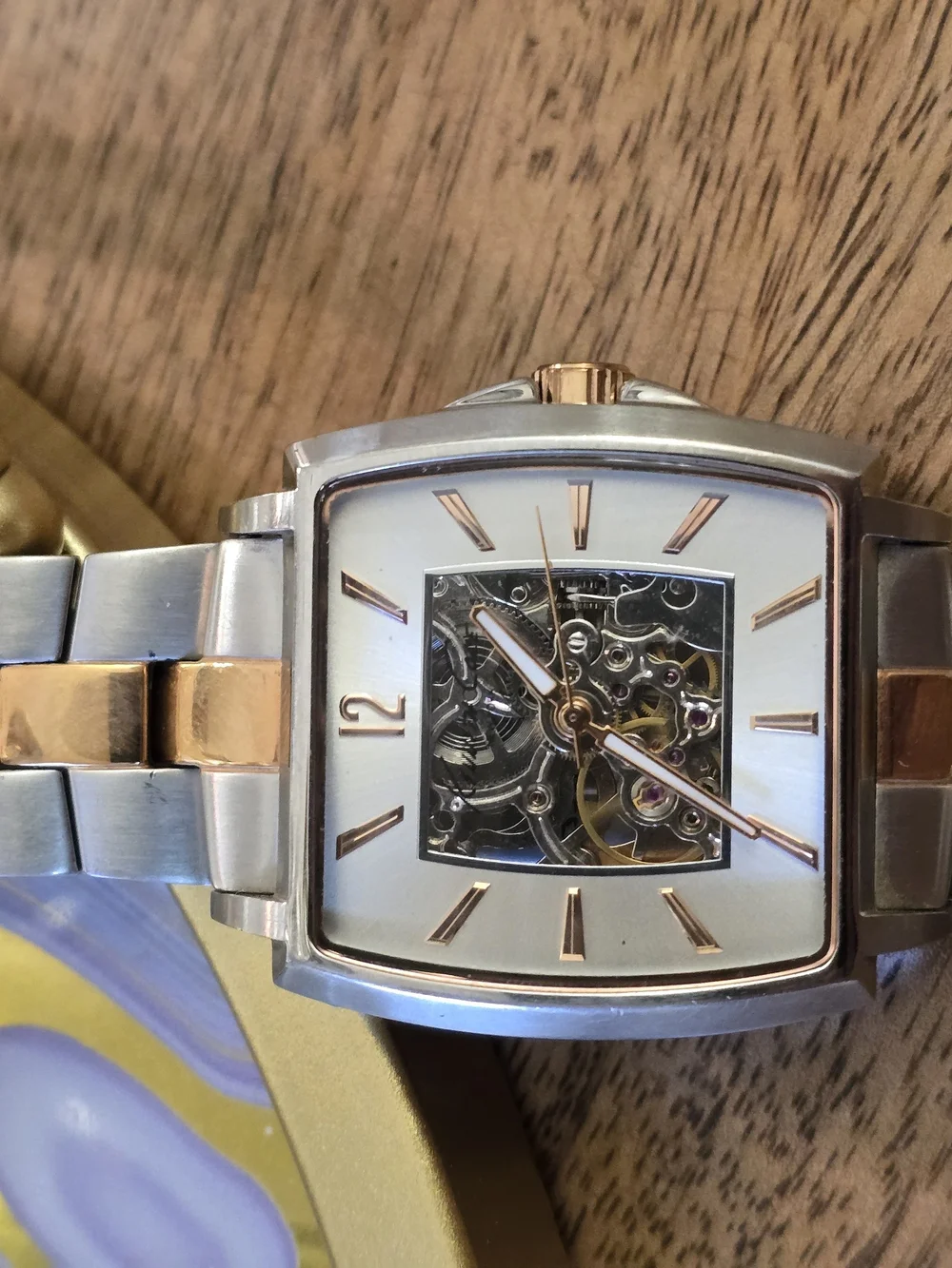 Kenneth Cole New York KC3772 Men's Automatic Bicolour Skeleton Watch.